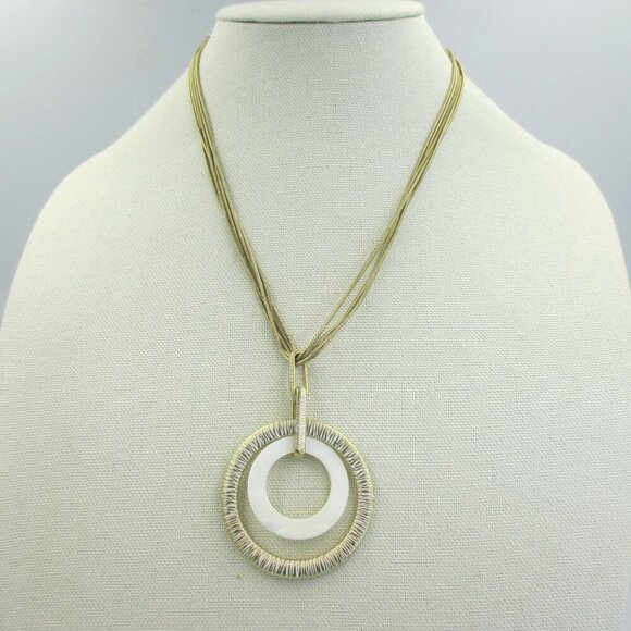 Chico's Jewelry - Chico's Mother of Pearl Pendant Necklace Art to Wear